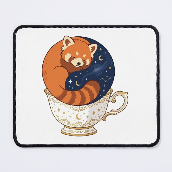 Item preview, Celestial Red Panda Starry Night Teacup designed and sold by Arc2020.
