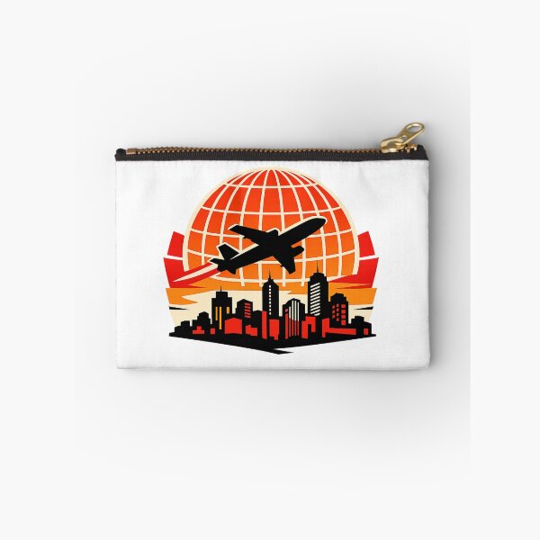 Item preview, Retro Travel Globe Airplane Skyline Graphic designed and sold by afr-saad.