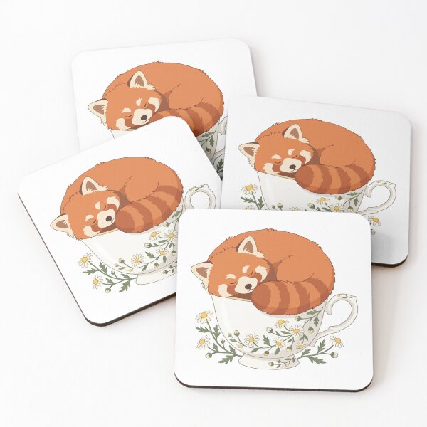 Item preview, Botanical Red Panda Chamomile Floral Teacup designed and sold by Arc2020.