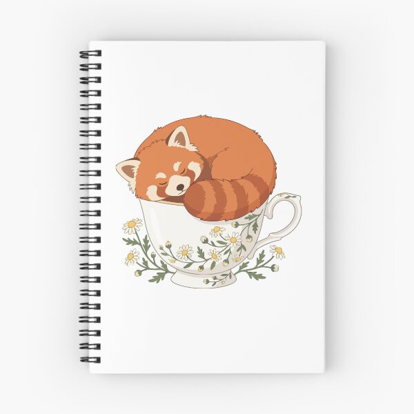Item preview, Botanical Red Panda Chamomile Floral Teacup designed and sold by Arc2020.