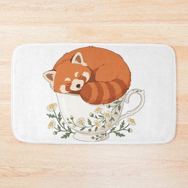 Item preview, Botanical Red Panda Chamomile Floral Teacup designed and sold by Arc2020.