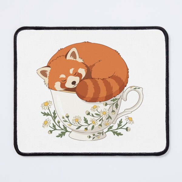 Item preview, Botanical Red Panda Chamomile Floral Teacup designed and sold by Arc2020.