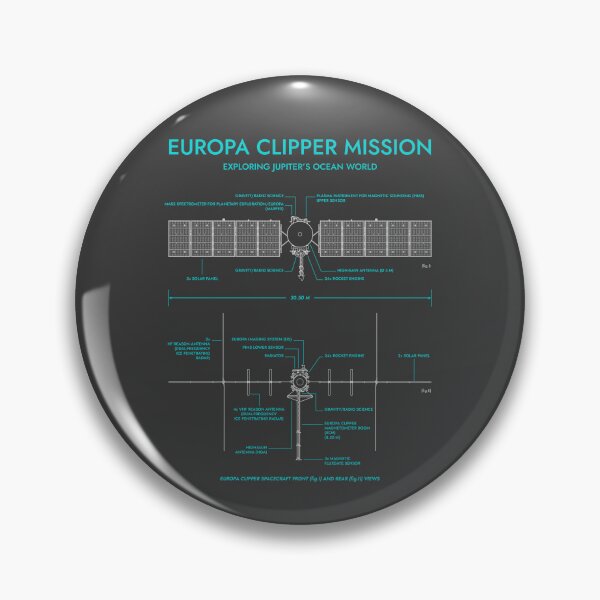 Item preview, Europa Clipper Mission (Grey and Turquoise Blueprint) designed and sold by BGALAXY.