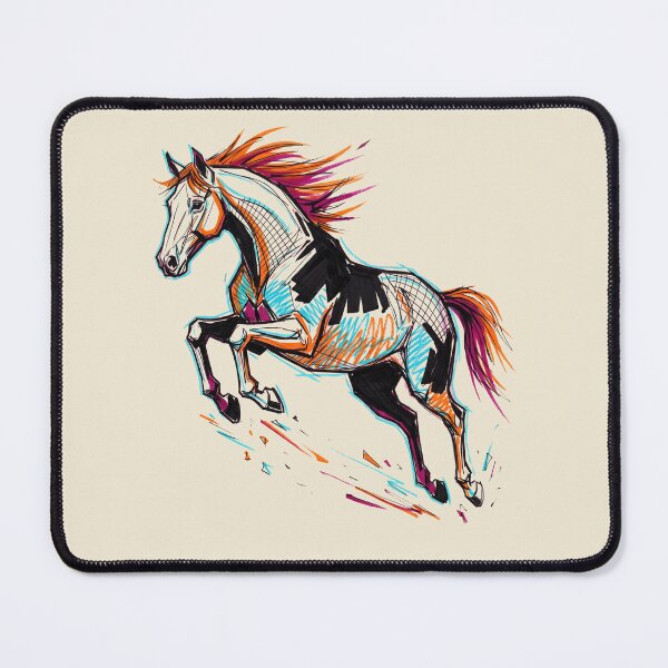 Item preview, Neon Kinetic Equine: A Study in Velocity and Chaos designed and sold by FreiherrPK.