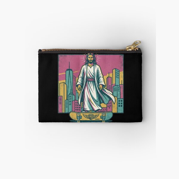 Item preview, Skateboarding - Funny Christian Skateboarding Humor Sarcastic Jesus Skating Longboard designed and sold by Sloyar.