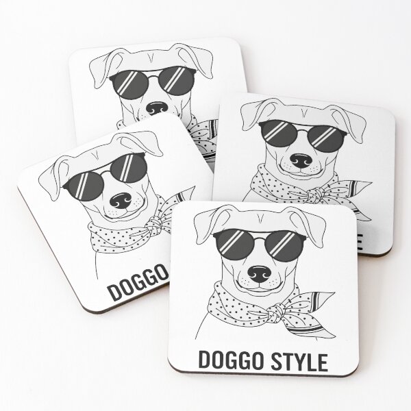 Item preview, Cool Dog Wearing Sunglasses And Bandana Doggo Style designed and sold by Amir Faysal.