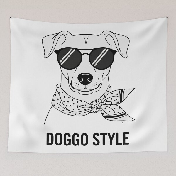 Item preview, Cool Dog Wearing Sunglasses And Bandana Doggo Style designed and sold by Amir Faysal.