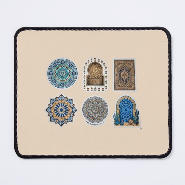 Item preview, Moroccan Mosaic Sticker Sheet - Boho Oriental Rug & Zellige Art Decals designed and sold by MorcVibe.