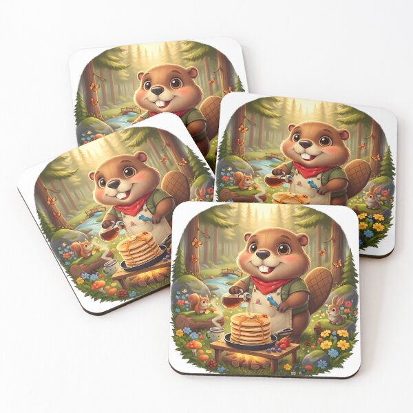 Item preview, Happy Beaver Adventures – Beaver Pancake Breakfast designed and sold by Clothes With Smiling Animals Walt Gral.