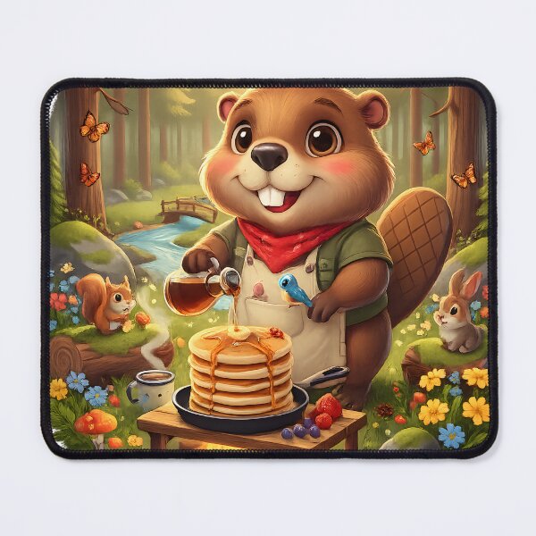 Item preview, Happy Beaver Adventures – Beaver Pancake Breakfast designed and sold by Clothes With Smiling Animals Walt Gral.