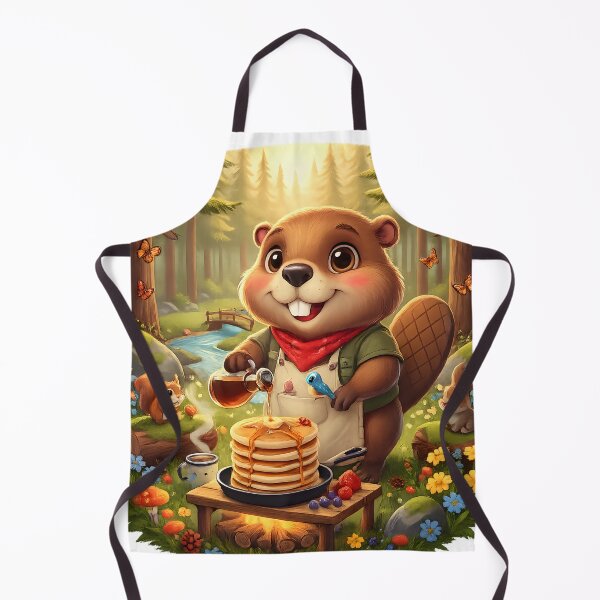 Item preview, Happy Beaver Adventures – Beaver Pancake Breakfast designed and sold by Clothes With Smiling Animals Walt Gral.