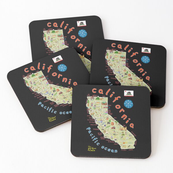 Item preview, California Map with State Icons, Cities, Famous People by Carla Daly designed and sold by Carla Daly.