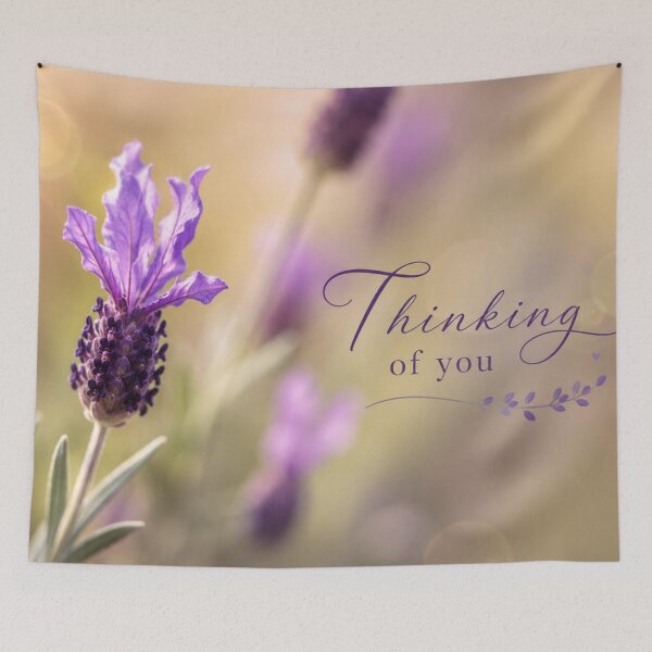 Item preview, Thinking of You – Lavender Serenity Greeting Card designed and sold by Kimberly Palmer.