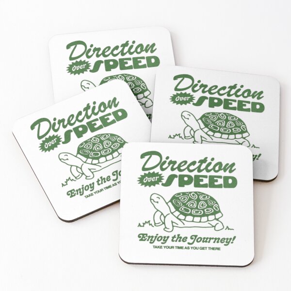 Item preview, Direction Over Speed – Motivational Turtle Design designed and sold by WATEKE.
