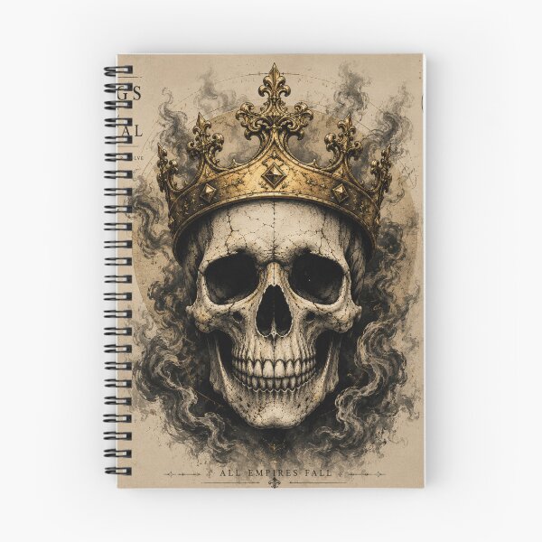 Item preview, Crown of Ashes – Gothic Skull King | Dark Fantasy Vintage Artwork designed and sold by ZafTeez.