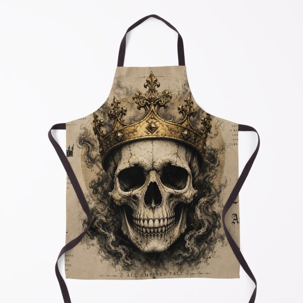 Item preview, Crown of Ashes – Gothic Skull King | Dark Fantasy Vintage Artwork designed and sold by ZafTeez.