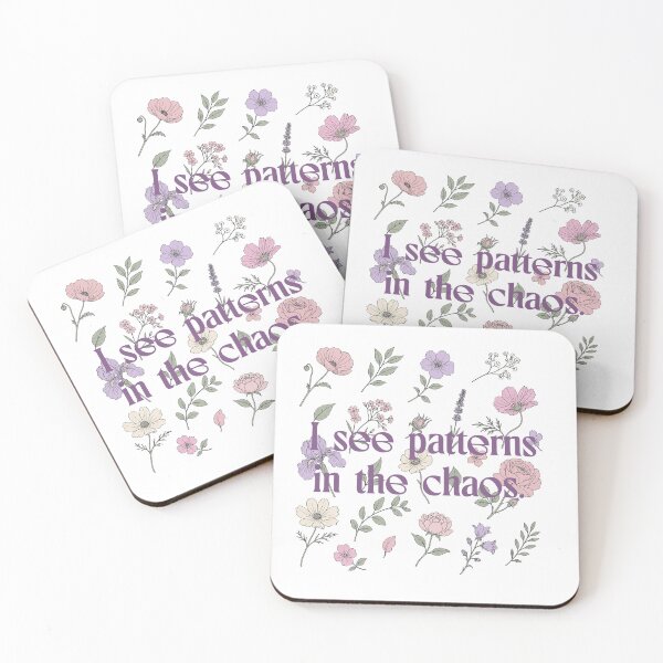 Item preview, I See Patterns In The Chaos Pastel Wildflower Typography designed and sold by lenalenspod.