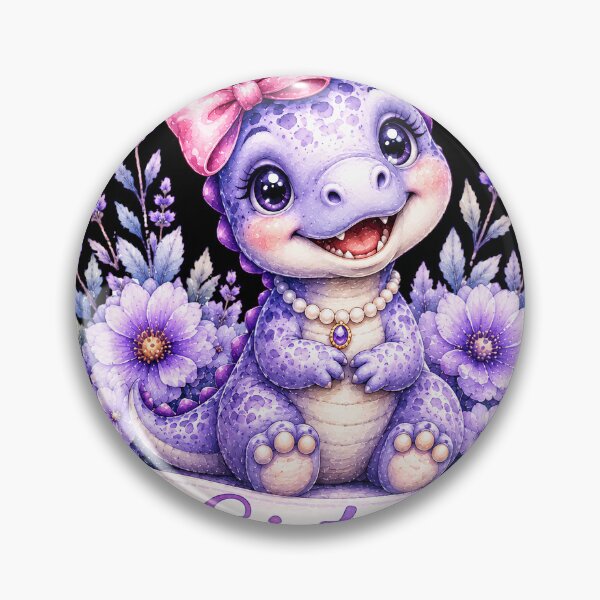Item preview, Cute Purple Dinosaur Sister Shirt, Watercolor Kawaii Dino, Lavender Family Gift Classic T-Shirt  designed and sold by podlook.