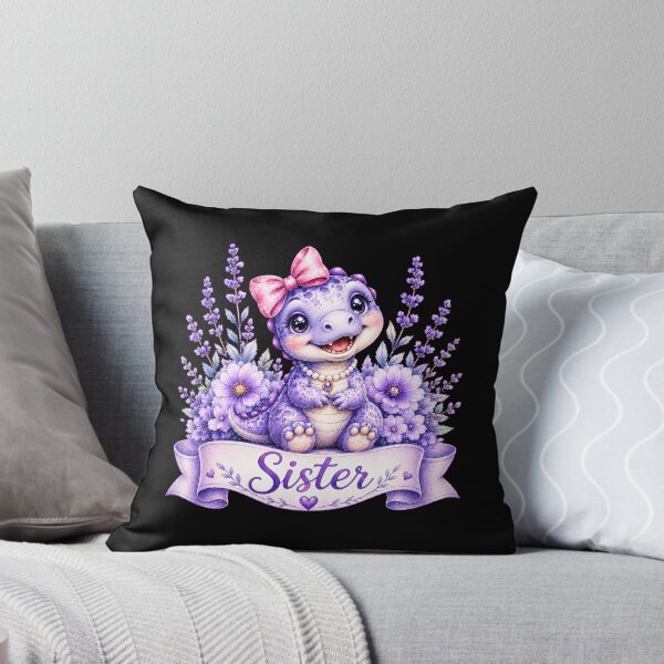 Item preview, Cute Purple Dinosaur Sister Shirt, Watercolor Kawaii Dino, Lavender Family Gift Classic T-Shirt  designed and sold by podlook.
