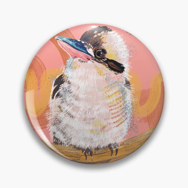 Item preview, Kookaburra against an abstract background designed and sold by bee-denham-art.