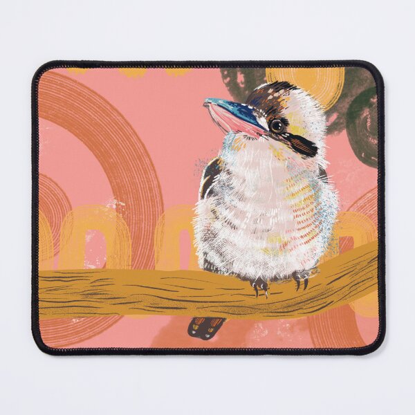 Item preview, Kookaburra against an abstract background designed and sold by bee-denham-art.