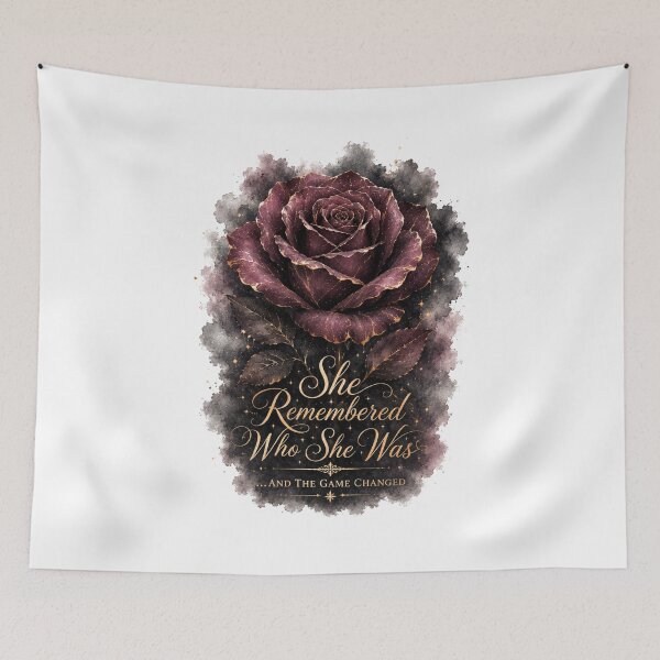 Item preview, Dark Feminine Quote — She Remembered Who She Was | Gift for Her designed and sold by DreamelleStudio.