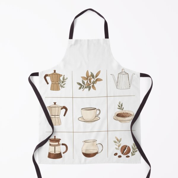 Item preview, Cozy Coffee Grid Aesthetic | Minimal Neutral Café Illustration designed and sold by Aspecthub.