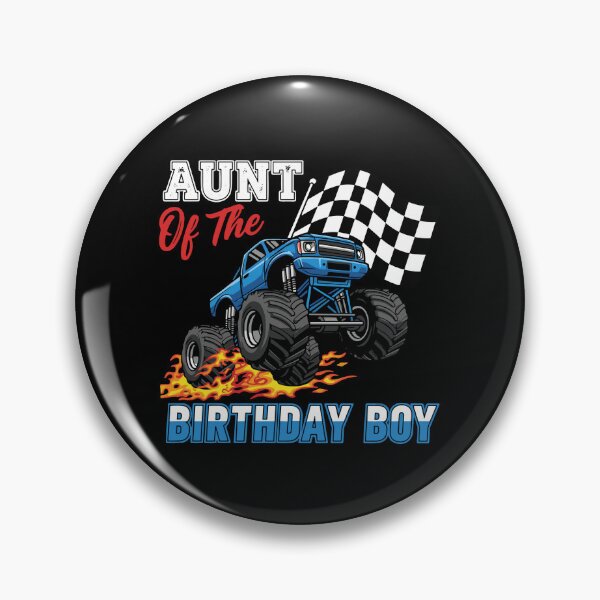 Item preview, Aunt Of The Birthday Boy Monster Truck Racing Checkered Flag Nephew designed and sold by PopStars1993.