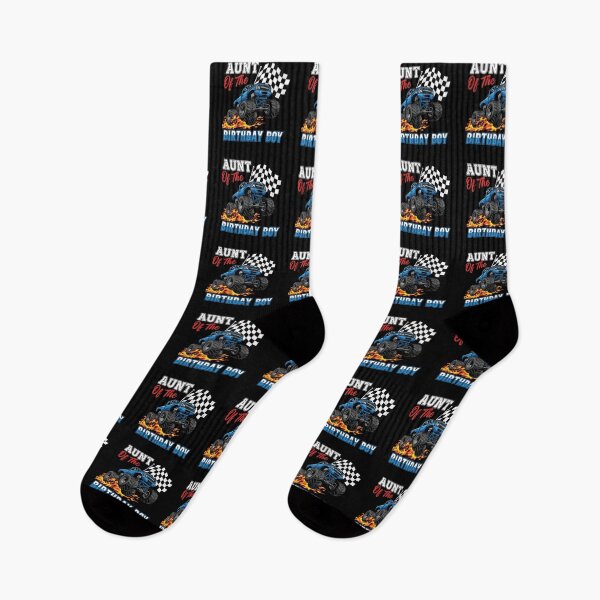 Item preview, Aunt Of The Birthday Boy Monster Truck Racing Checkered Flag Nephew designed and sold by PopStars1993.
