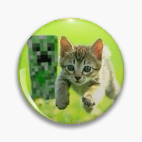 Item preview, cat in minecraft with creepers designed and sold by CatsCritterDesigns .