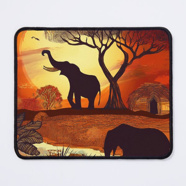 Item preview, African Sunset Safari - Elephants at the Watering Hole designed and sold by Outlet Raloel.