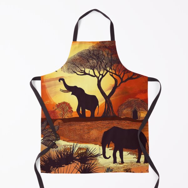 Item preview, African Sunset Safari - Elephants at the Watering Hole designed and sold by Outlet Raloel.