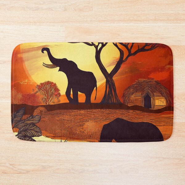 Item preview, African Sunset Safari - Elephants at the Watering Hole designed and sold by Outlet Raloel.