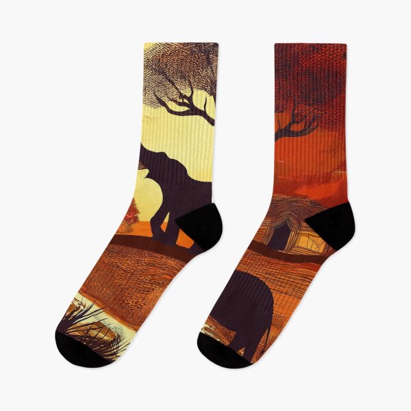 Item preview, African Sunset Safari - Elephants at the Watering Hole designed and sold by Outlet Raloel.