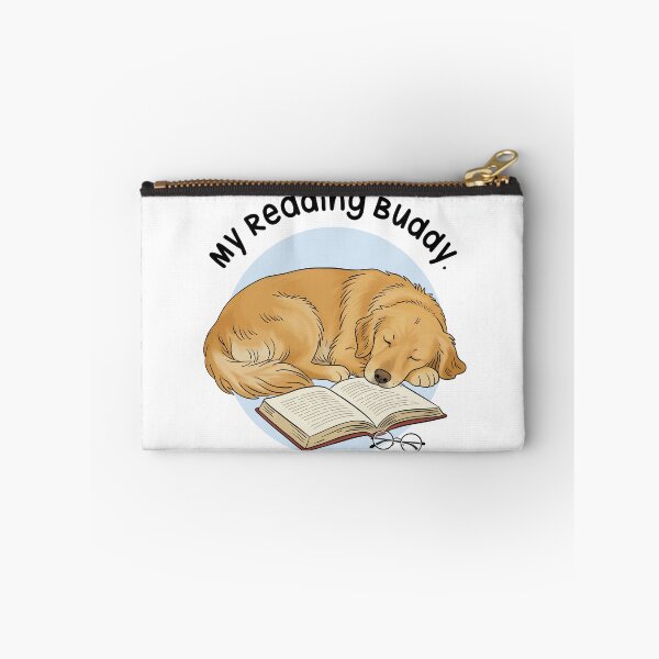 Item preview, Golden Retriever Reading Buddy Illustration designed and sold by MJ ART.