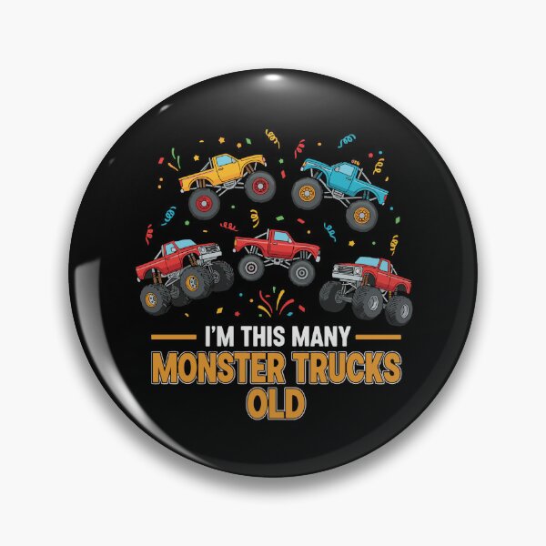 Item preview, I'm This Many Monster Trucks Old Fifth Birthday Five Year Old Kids designed and sold by PopStars1993.