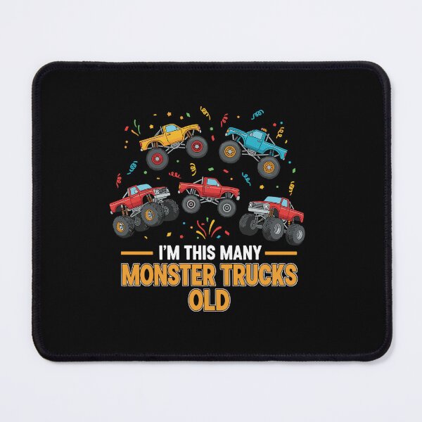 Item preview, I'm This Many Monster Trucks Old Fifth Birthday Five Year Old Kids designed and sold by PopStars1993.