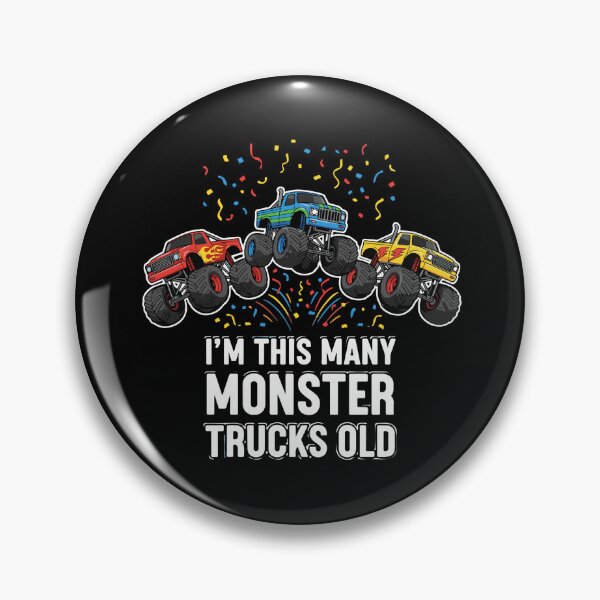 Item preview, I'm This Many Monster Trucks Old Third Birthday Monster Truck Fan designed and sold by PopStars1993.