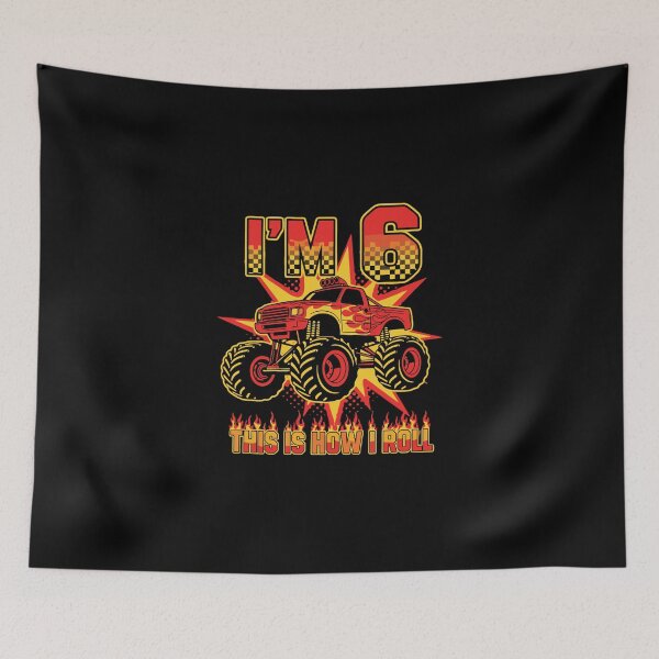 Item preview, I'm 6 This Is How I Roll 6th Birthday Monster Truck Boy designed and sold by PopStars1993.