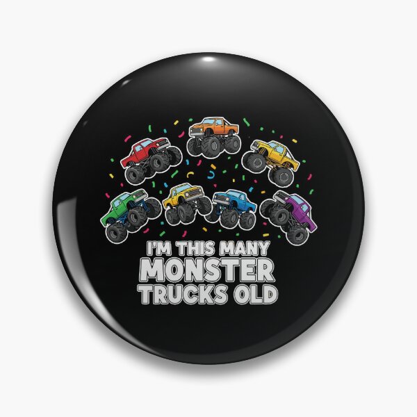 Item preview, I'm This Many Monster Trucks Old Seven Birthday Boy Monster Truck Lover designed and sold by PopStars1993.