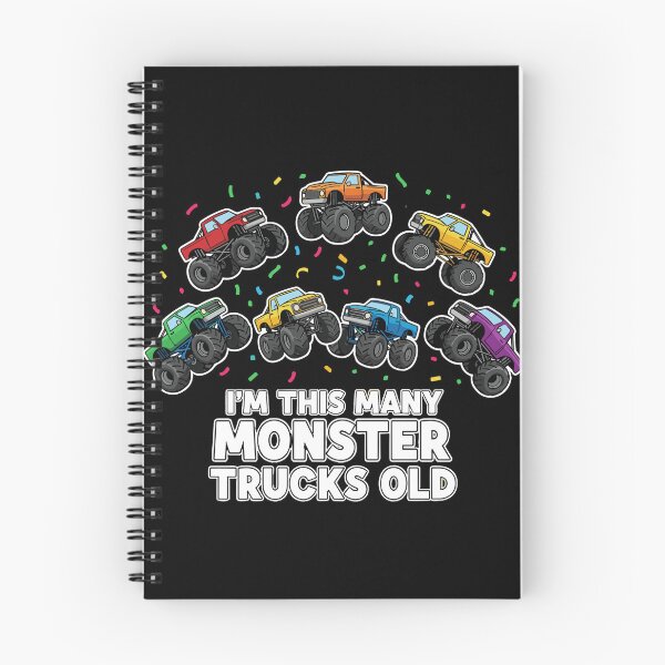 Item preview, I'm This Many Monster Trucks Old Seven Birthday Boy Monster Truck Lover designed and sold by PopStars1993.