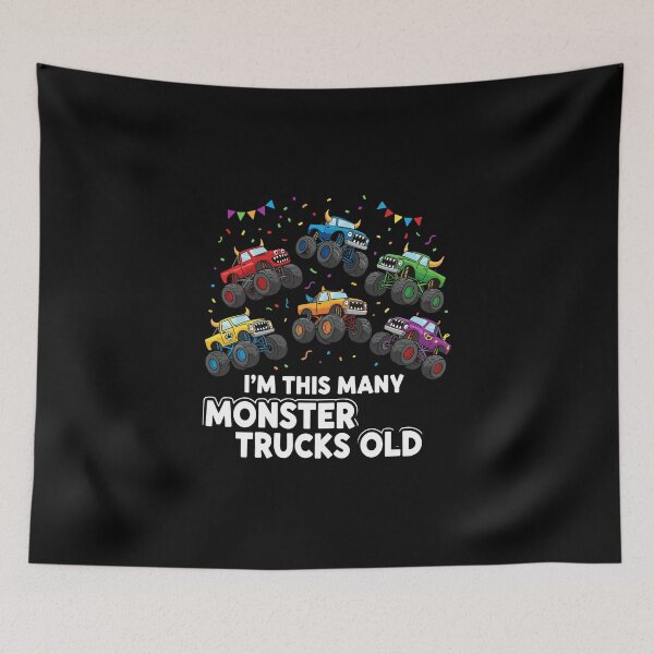 Item preview, I'm This Many Monster Trucks Old Six Year Old Birthday Celebration designed and sold by PopStars1993.