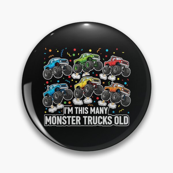 Item preview, I'm This Many Monster Trucks Old Birthday Boy Celebration designed and sold by PopStars1993.