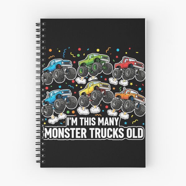 Item preview, I'm This Many Monster Trucks Old Birthday Boy Celebration designed and sold by PopStars1993.