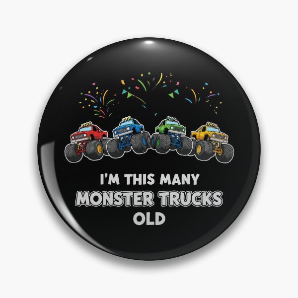 Item preview, I'm This Many Monster Trucks Old Four Year Old Birthday Boy designed and sold by PopStars1993.
