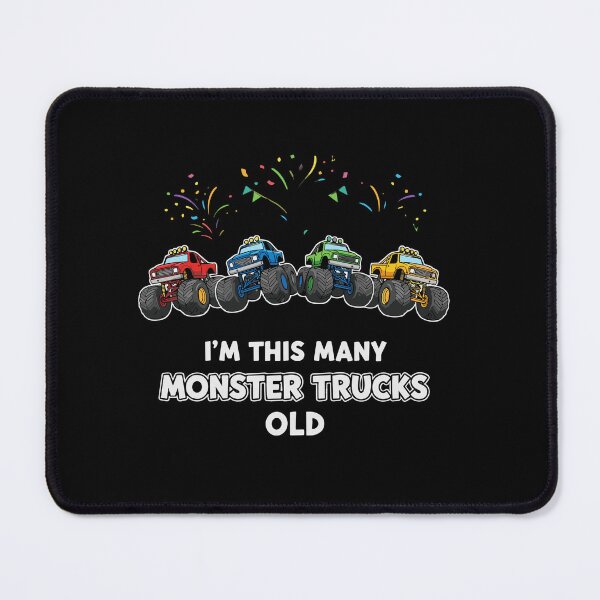 Item preview, I'm This Many Monster Trucks Old Four Year Old Birthday Boy designed and sold by PopStars1993.
