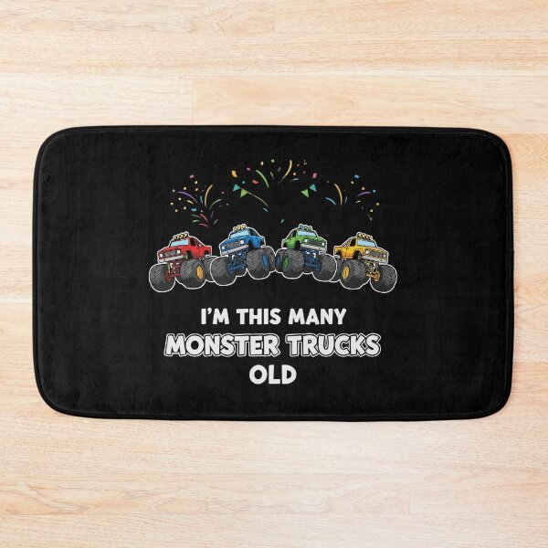 Item preview, I'm This Many Monster Trucks Old Four Year Old Birthday Boy designed and sold by PopStars1993.