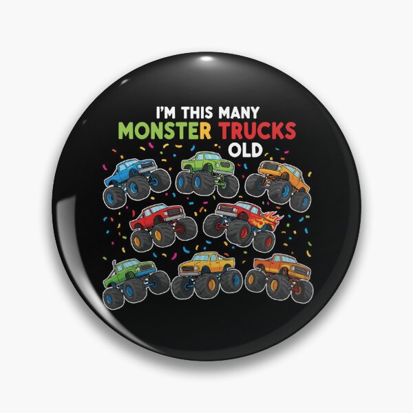 Item preview, I'm This Many Monster Trucks Old 8th Birthday Boy Monster Truck designed and sold by PopStars1993.