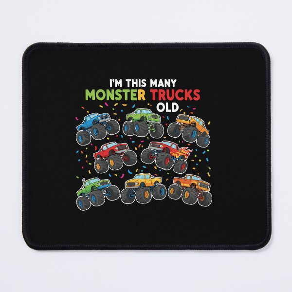 Item preview, I'm This Many Monster Trucks Old 8th Birthday Boy Monster Truck designed and sold by PopStars1993.