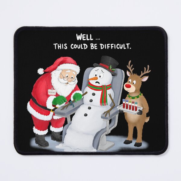 Item preview, Funny Santa Drawing Blood from a Snowman Phlebotomists designed and sold by daphsam.